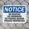 Signmission No Boating Or Swimming No Fishing Behind, 10 in W x Rectangle, Plastic OS-2PACK-NS-P-710-L-14394 - alternate 2